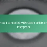 How I connected with tattoo artists on Instagram