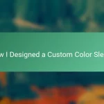 How I Designed a Custom Color Sleeve