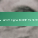 How I utilize digital tablets for sketches