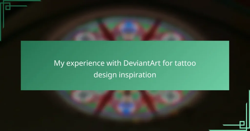 My experience with DeviantArt for tattoo design inspiration