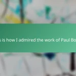 This is how I admired the work of Paul Booth