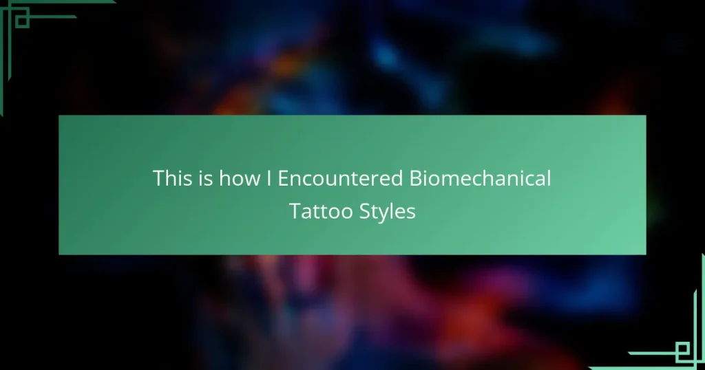 This is how I Encountered Biomechanical Tattoo Styles