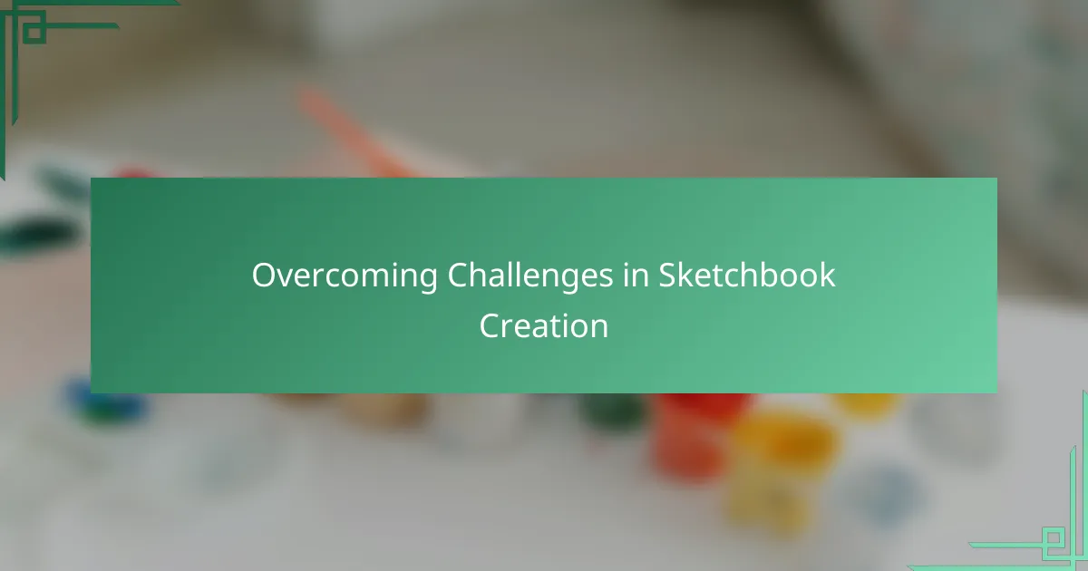 Overcoming Challenges in Sketchbook Creation