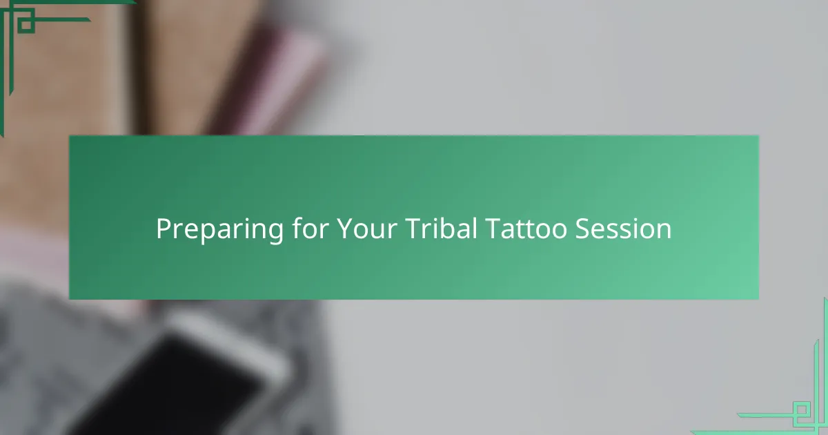 Preparing for Your Tribal Tattoo Session